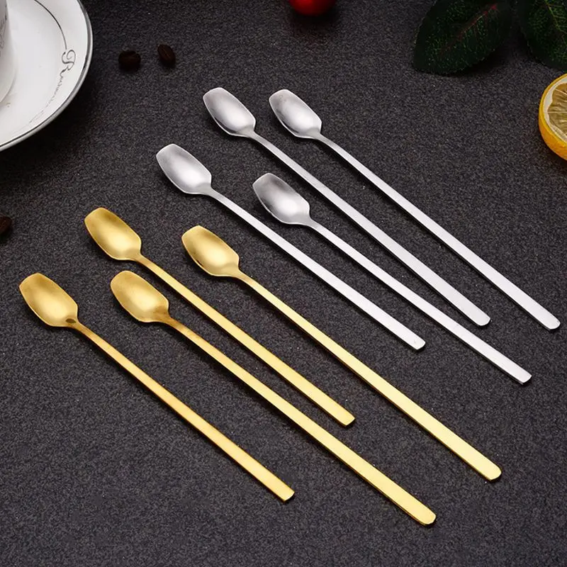 Muỗng Cà Phê, Cán Dài, Thanh Khuấy Bằng Thép Không Gỉ, Muỗng Mini, Muỗng Kem, Muỗng Tráng Miệng, Muỗng Mật Ong, Muỗng Rượu