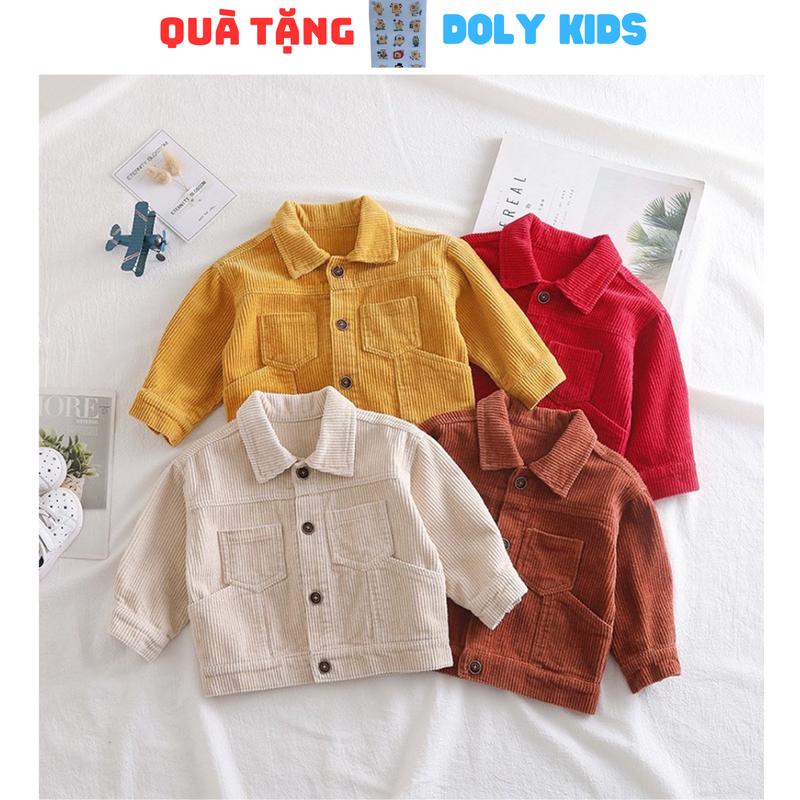 Áo khoác nhung cho bé trai bé gái chất nhung tăm cho bé từ 7-27kg Jacket Top