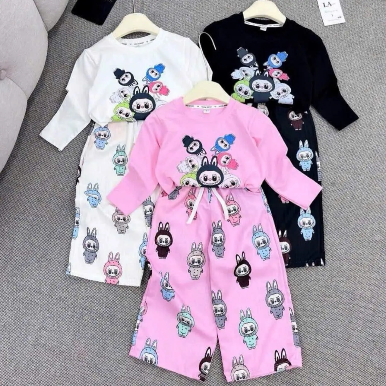 Combo 3 bộ hoặc 1 bộ Dài Labubu chất cotton su co giãn size 9-45kg ( mẹ chọn đúng size )