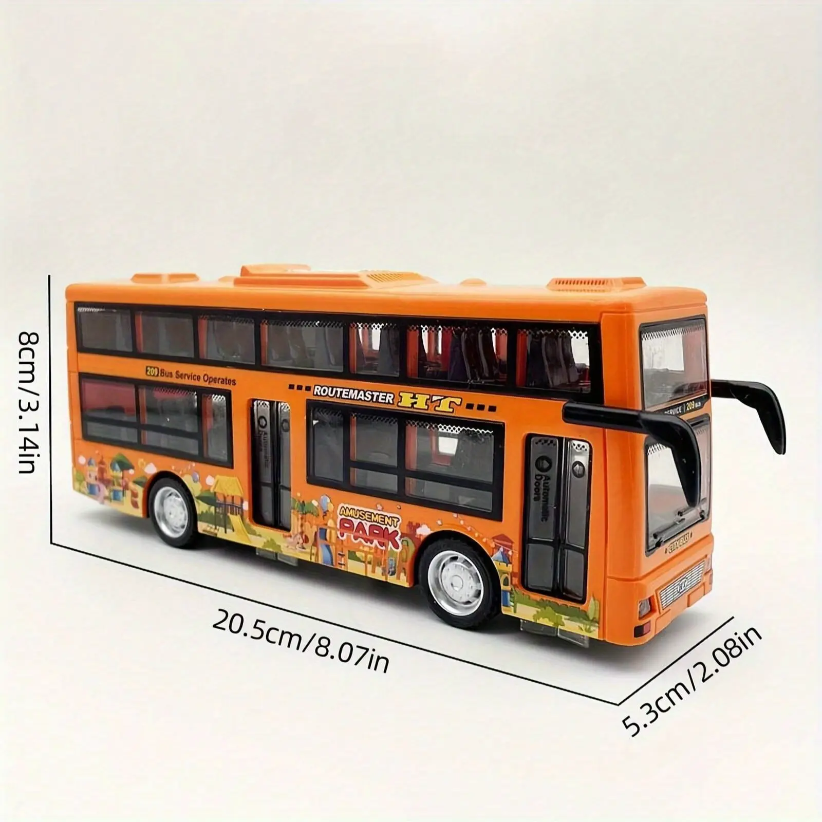 Interactive Double-Decker Bus Toy with Lights and Sounds - Pull-Back ...
