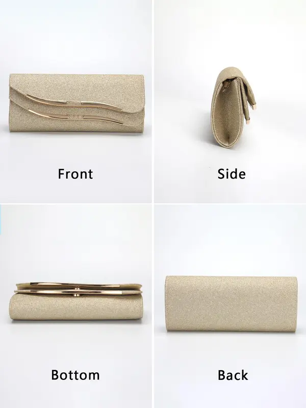 Women's Elegant Glitter Evening Bag, Exquisite Trendy Clutch Bag, Fashionable Bag for Party Decoration 7
