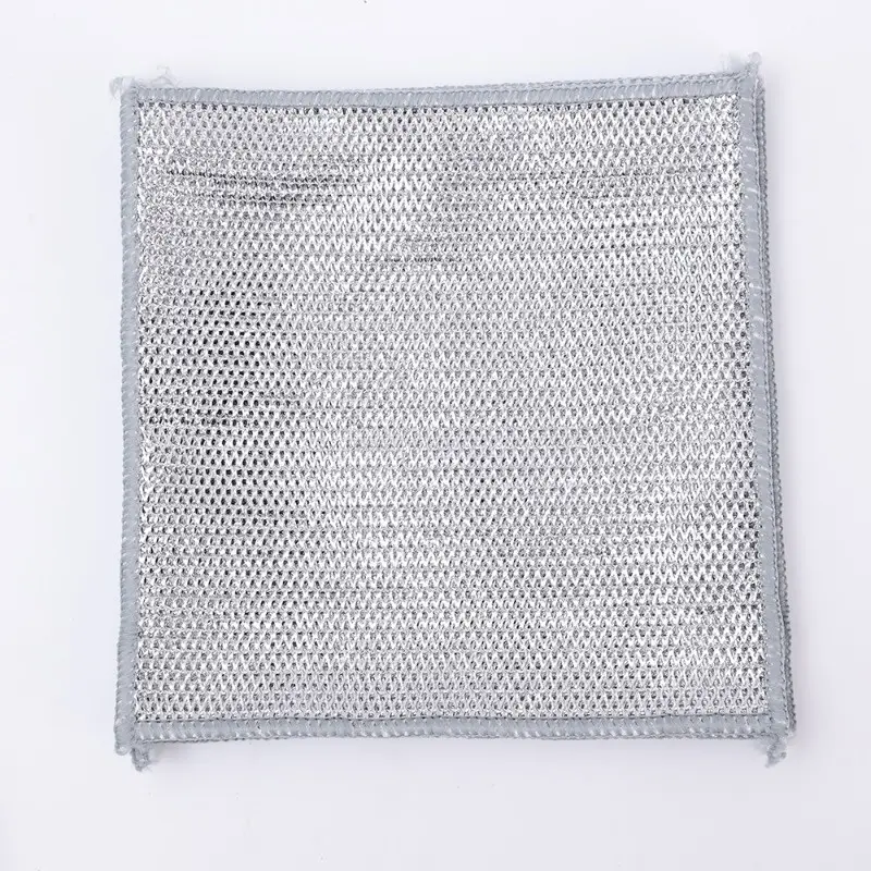 COMBO 10 Khăn rửa chén lưới kim loại - Giẻ Lau Bếp Dây Kim Loại, Lưới Lau Bồn Rửa Chén Bát, Tấm Cọ Rửa Đa Năng Bọt Biển Rửa Bát Dụng Cụ Rửa Làm Sạch Cotton Đĩa
