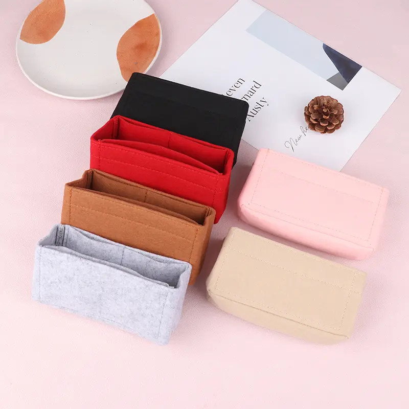 Túi Sắp Xếp, Cho Túi Mini, Túi Lưu Trữ, Túi Lót, Túi Ngăn Đựng Ví Nỉ, Túi Lót Túi Xách Bag Nhung 2