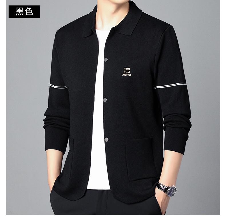 Product Introduction of Men's Knitted Jackets Autumn and Winter New High-End Embroidery Cardigan Men's Casual Loose Fashion Trendy Sweater Men's Hair Generation 37