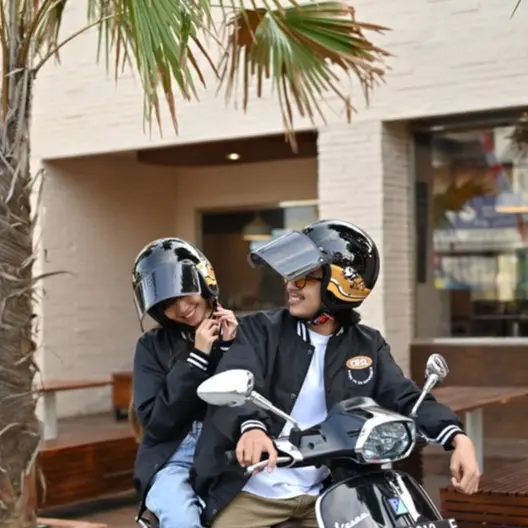 CRSL Bonnie Helmet | Helm Dewasa | Helm Motor Retro Vintage I Headwear Hat Black I Pelindung Kepala I Helmet Rider Motorcycle I Bogo Unisex Pria Wanita 7