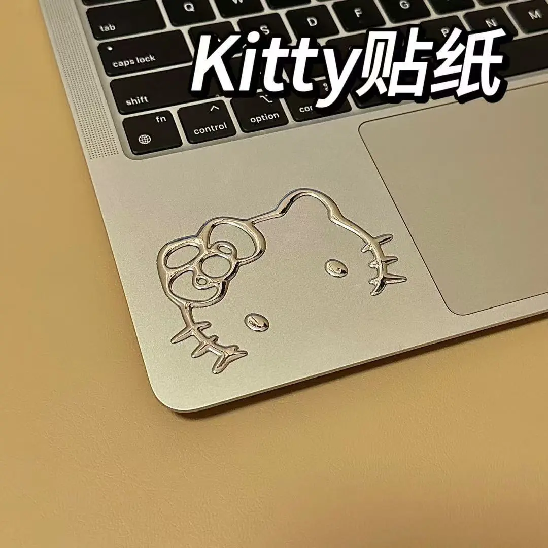 Hình dán kim loại màu bạc, Hello Kitty, cho Điện Thoại Di Động, Máy Tính Xách Tay, Máy Tính Bảng, Xe Điện, Xe Điện, Nhãn Dán Trang Trí Kitty, 2024
