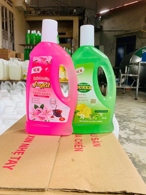 [Mua 1 Tặng 1] combo 2 chai lau sàn 1 lít hương quế và hương xả chanh JOYKIT kháng khuẩn , thơm ngát , làm sạch 2