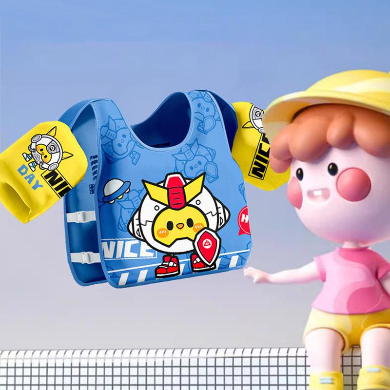 Product Introduction of Creative Float Summer Kids Swim Vest Airless Water Play Child Buoyancy Vest Cartoon Adjustable Swim Arm Ring Baby 34