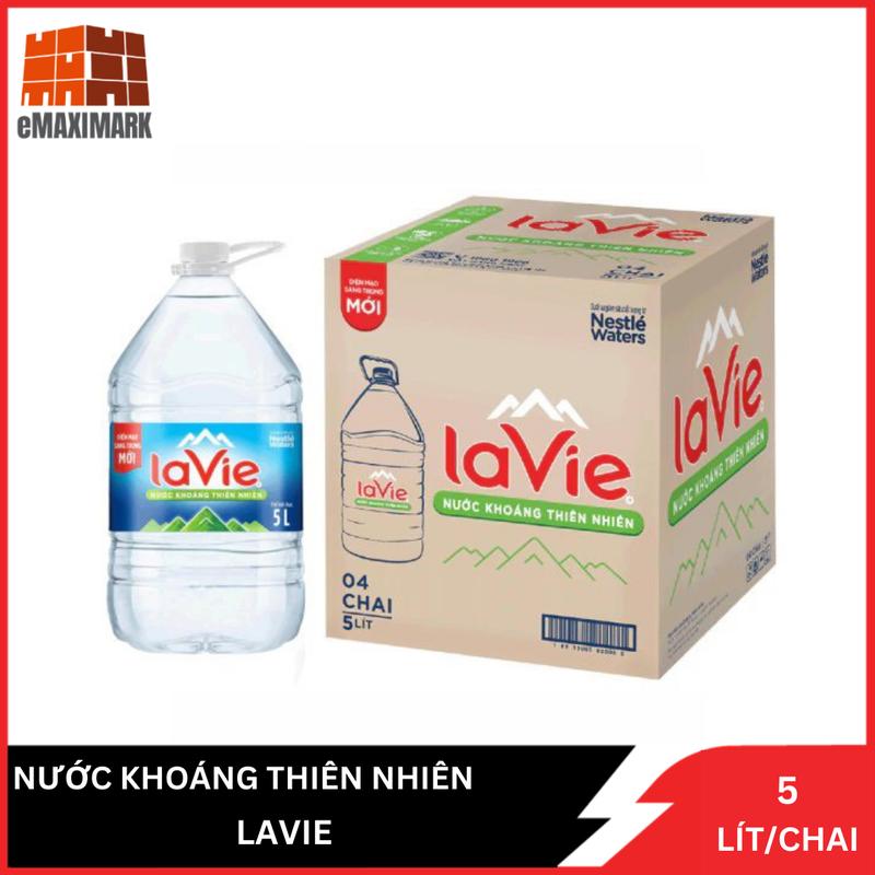 Nguên Thùng Nước Khoáng Thiên Nhiên Lavie Chai 5L
