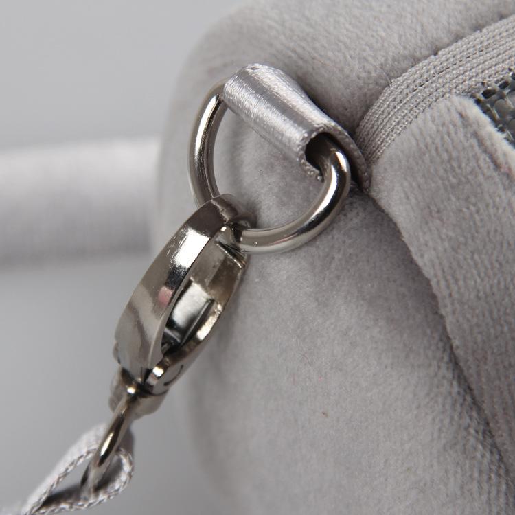 Cylinder Design Soft Practical House Travel Portable Squirrel Visible Mesh Hamster Carrier Bag 5