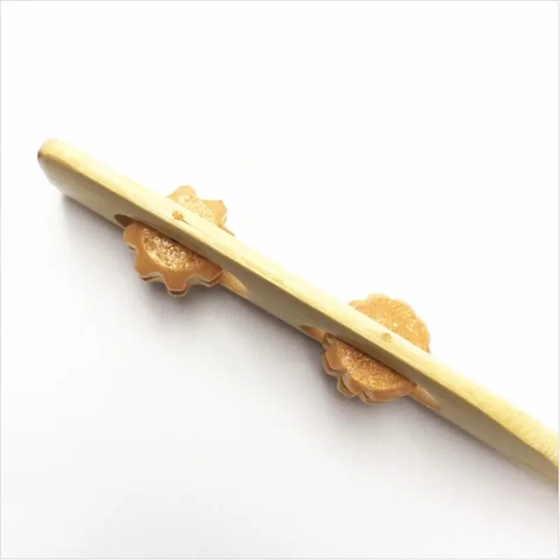 Bamboo Double Ball Rolling Massage Stick, Scratching Tool, Scratching Rake for Neck & Back 3