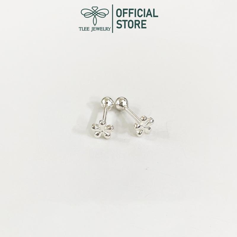 Bông tai bạc TLEE hoa nhí chốt bi vặn mini xinh xắn TLEE JEWELRY B0334