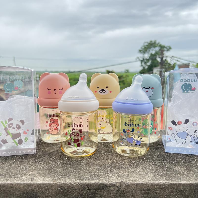 Bình sữa em bé Babuu baby cổ rộng núm mềm mô phỏng ti mẹ dung tích 90-300ml Cho Bé