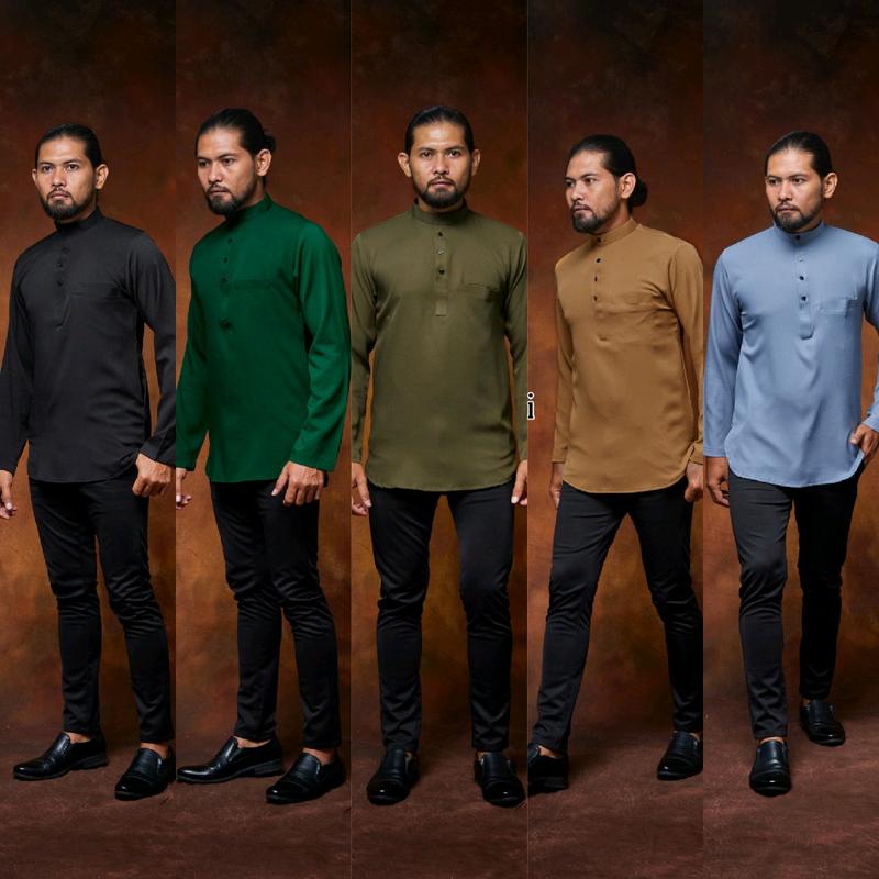 KURTA SLIMFIT DEWASA COMO CREPE - TikTok Shop Malaysia