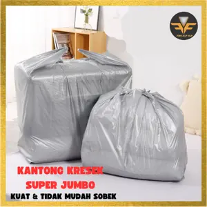 Kantong Kresek Super Jumbo / Kantong Plastik Jumbo Laundry Bag Ekonomis / Kantong Kresek Sampah Serbaguna Wadah Tas