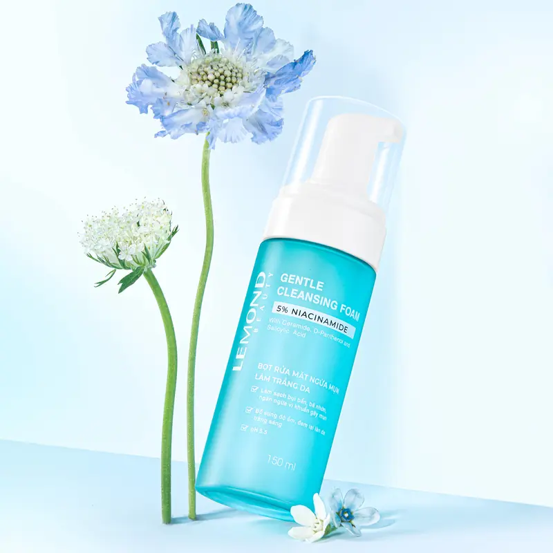 Bọt Rửa Mặt Tạo Bọt LEMOND GENTLE CLEANSING FOAM Hỗ Trợ Sáng Da, Làm Sạch Da 150ml 6
