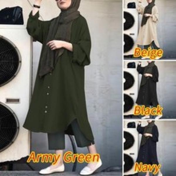 Product Introduction of New Autumn Cross-Border Supply Artistic Temperament Muslim Women's Pullover round Neck Large Swing Dress 16