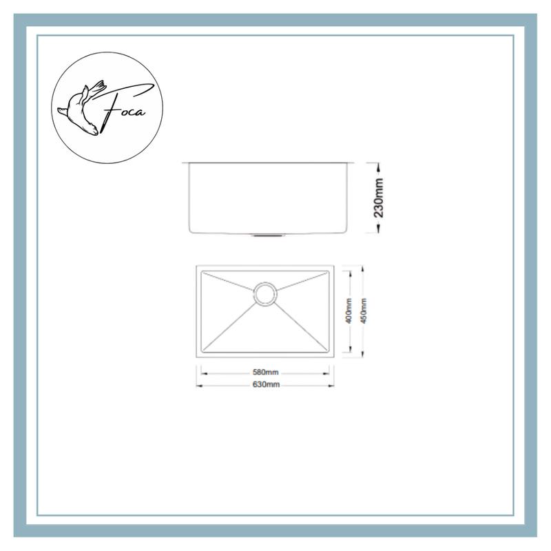 Product Introduction of Foca 630MM Brushed Metal Stainless Steel Sink FPL-BS-SW630S 3