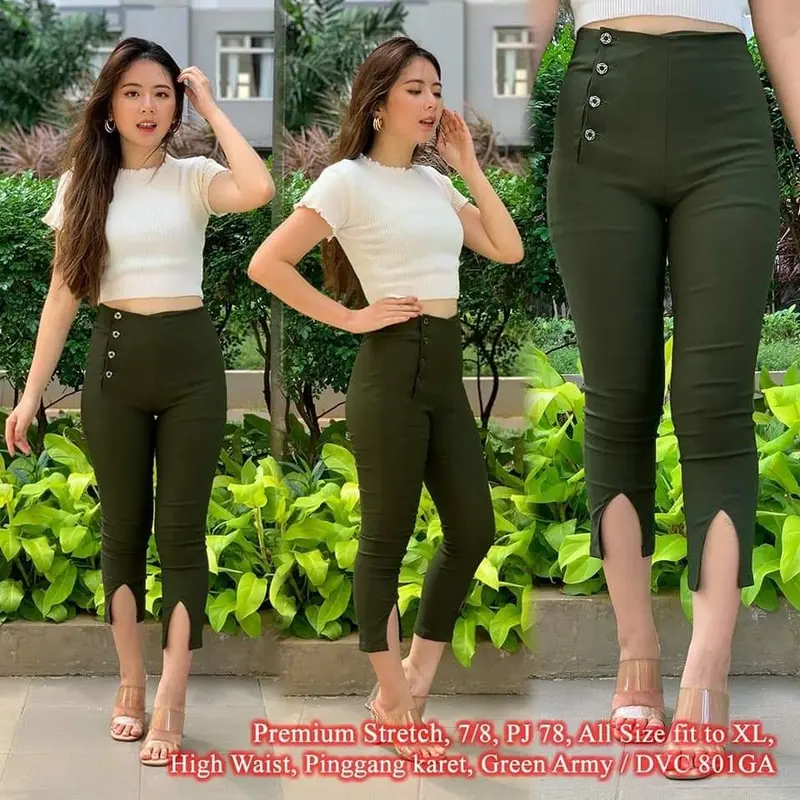 AP - CELANA freya Bahan sofjeans super street, kancing hidup, pj 78cm, lp90cm 2