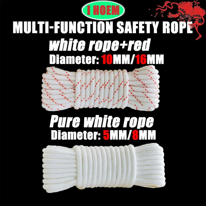 Multifunctional Rope diameter 5/8/10/16mm White Safety Rope, Braided Rope, Multifunctional ...