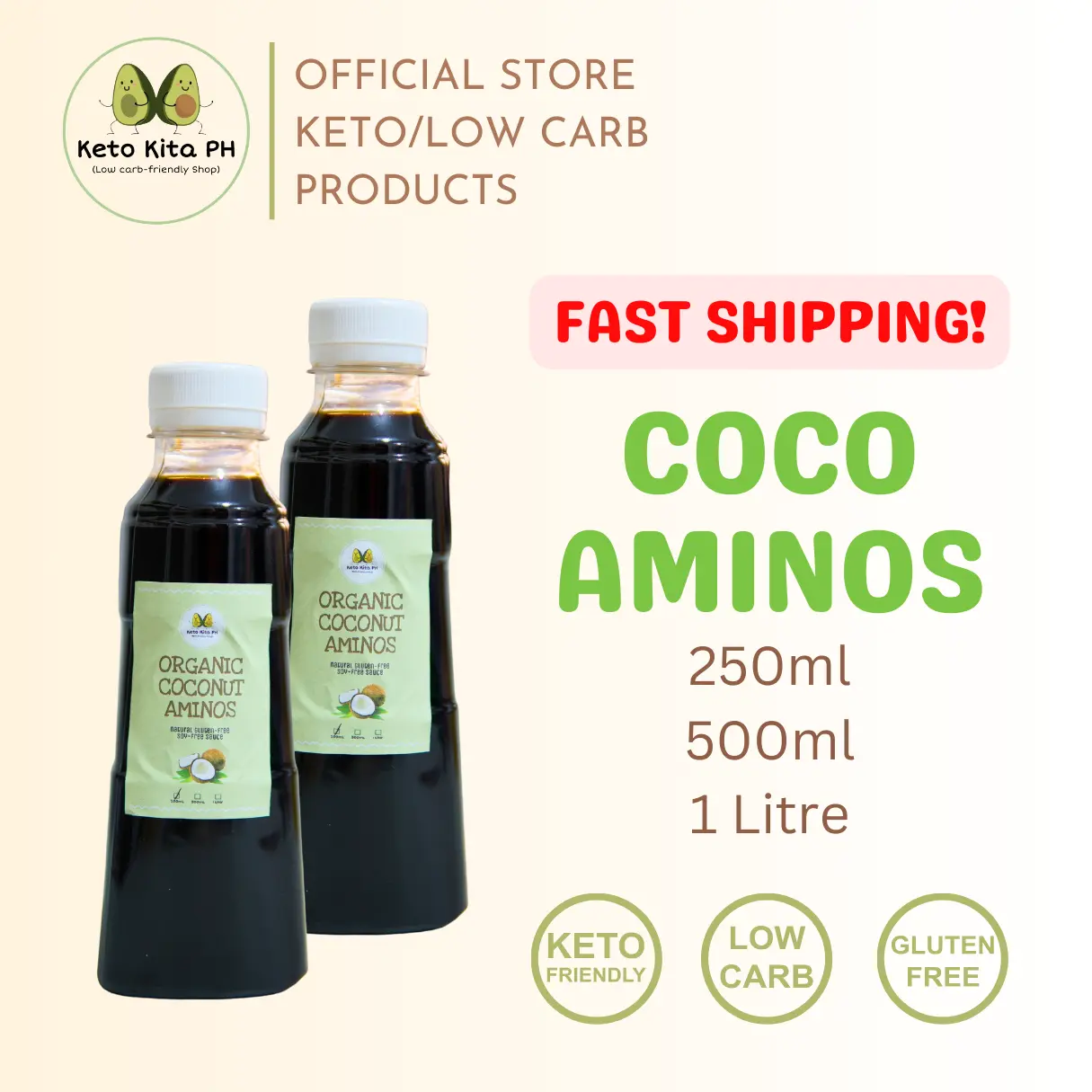Coconut Aminos - Sauce Keto | Low Carb Approved | Diabetic Friendly | Sugar Free