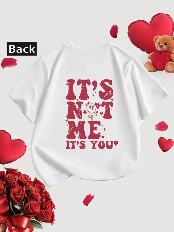 Toddler Girl's Cartoon & Letter Print Round Neck Tee, Fashion Casual Crew Neck Short Sleeve T-Shirt for Daily Outdoor Wear, Kids Clothing for All Seasons 2