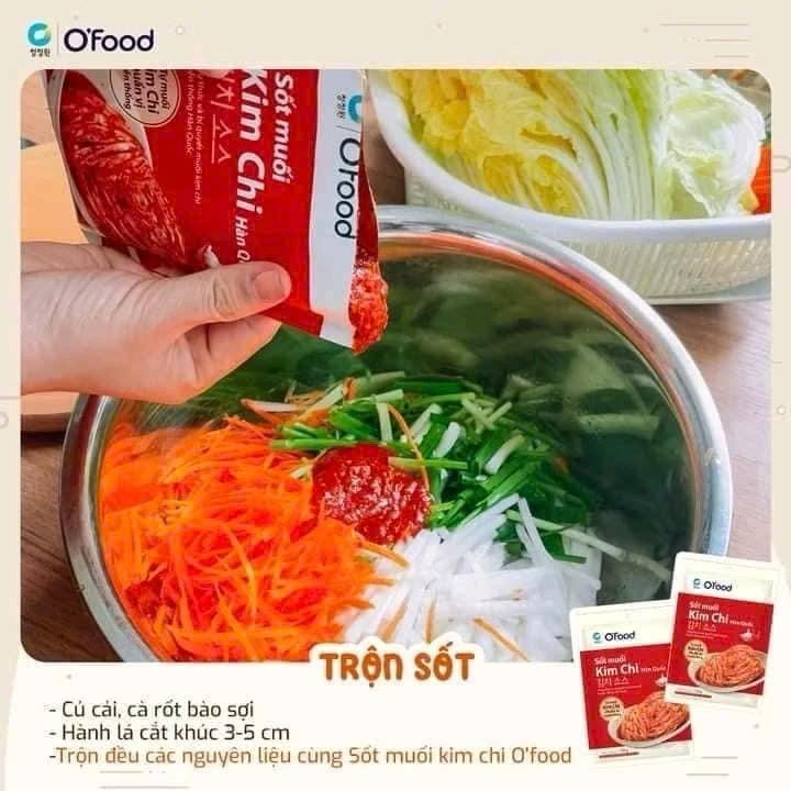 [BÁN SỈ COMBO 10 GÓI ]Sốt muối kim chi O'Food Sốt làm Kim chi Hàn Quốc  chuẩn vị tiện ích gói 180gram dùng cho 1kg nguyên liệu