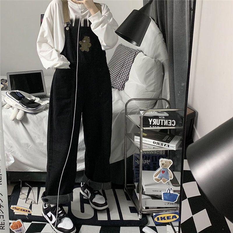 Product Introduction of Quần Yếm Denim, Dành Cho Phụ Nữ, Bộ Sưu Tập Mùa Xuân 2024, Thêu Muối, Dáng Rộng Vừa Vặn, Thiết Kế Dễ Phối Đồ Ống Đứng Và Rộng, Áo Jumpsuit Quần, Quần Thời Trang Ong Women 8