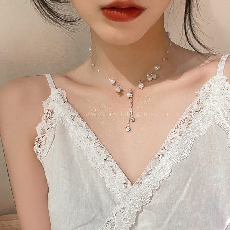 Product Introduction of Lucent_2025 Necklace for Women Korean and Japanese Style 2025 New Trendy Clavicle Chain Sweet Cool Style Heart Sweater Chain Metal Texture High-end Feel for Women 8