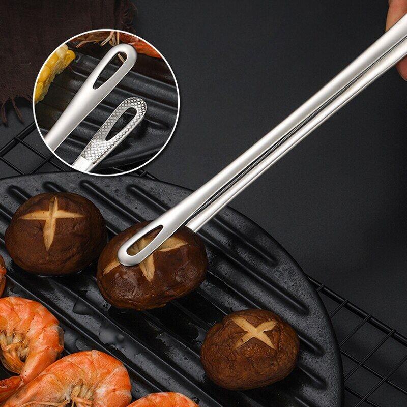 Product Introduction of Food Tongs Stainless Steel Barbecue Tongs Meat Salad Steak Food Serving Tongs Tweezers 24