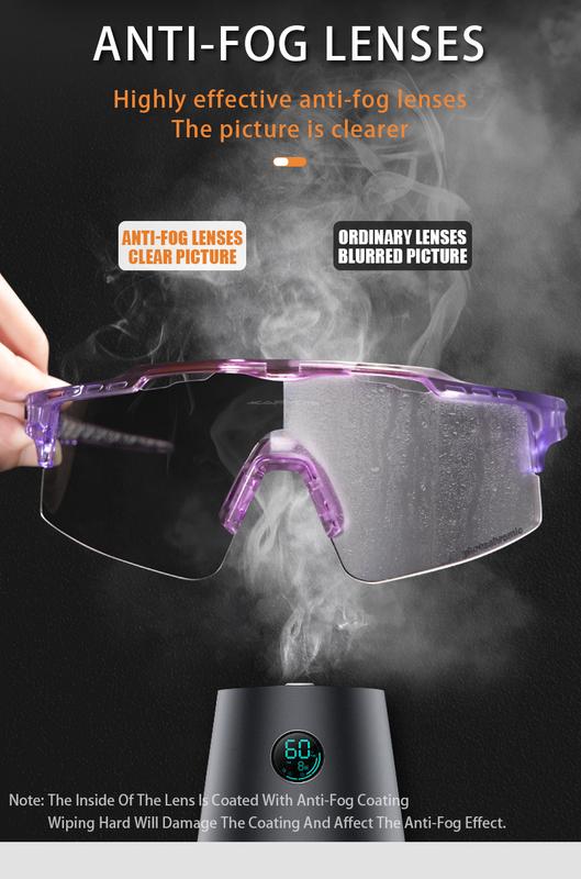 Product Introduction of KAPVOE Anti-fog Photochromic lenses Cycling Glasses Men Women UV400 Fishing glasses Outdoor Bike Riding Sunglasses Driving hiking Running Eyewear Sports Anti-fog Goggles 10