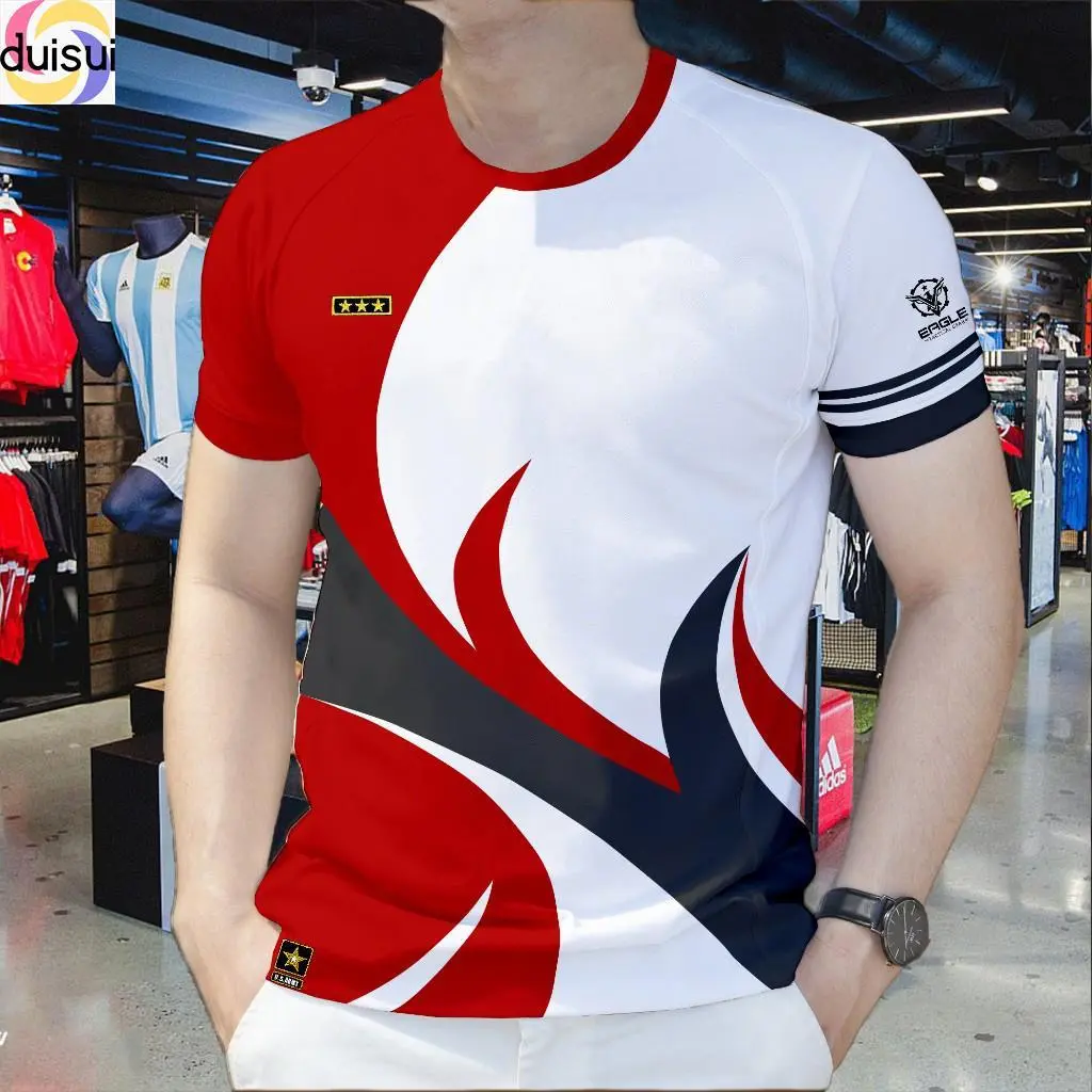 Summer Men's Essential Cool and Breathable T-shirt K High-quality and Fashionable Men's Short Sleeved Top Menswear