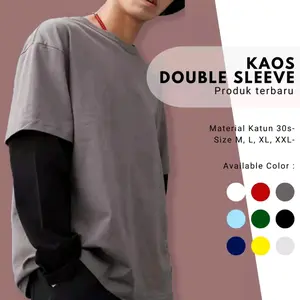kaos doble layer polos / kaos pria doble layer polos