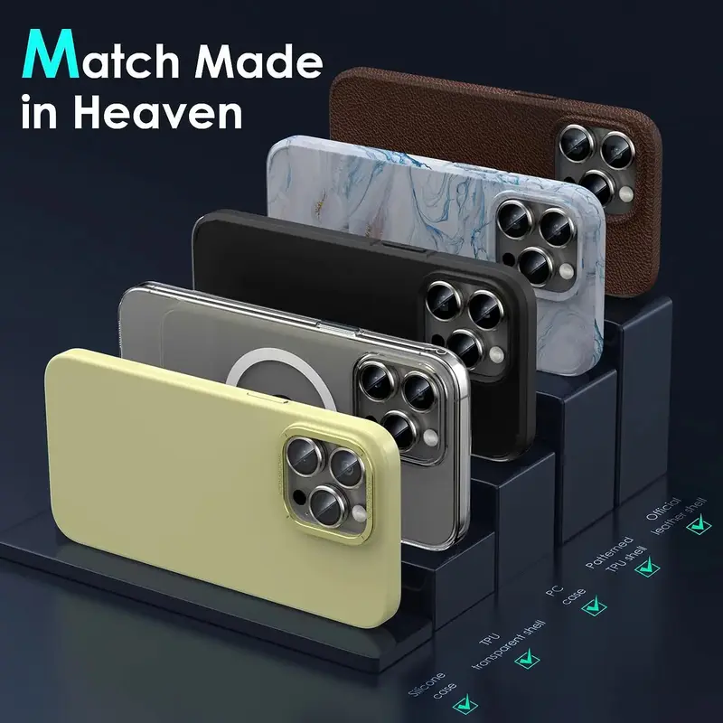 Vỏ Bảo Vệ Ống Kính Máy Ảnh, Tương Thích Với iPhone 16 Pro Plus, 15 Pro Max, 14 plus, 13, 14pro, iPhone 15, 13pro, 15pro, 15plus, Bảo Vệ Màn Hình Bằng Kính, Tặng Kèm Phụ Kiện, Năm 2025 3