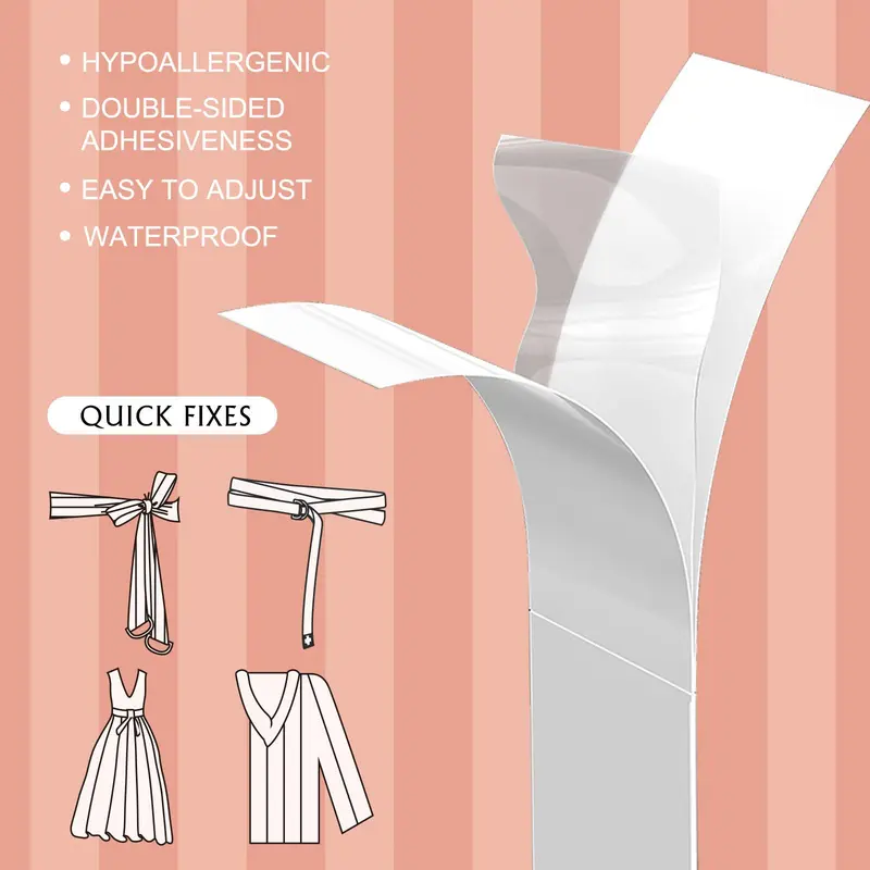 Breast Lift Tape Set, Including 1 Pair Covers, 25ft Boob Lift Tape and 40pcs Body and Clothing Tape, Breast Lift Tool for Women, Breast Care Product for Daily Use 6
