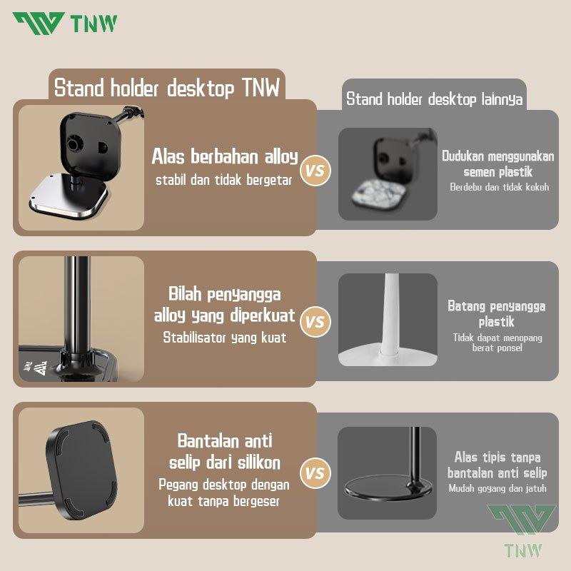 TNW H8 Desktop Phone Holder Rotate 360°Phone Holder Tripod Aluminium Stand Holder Lazypods for Video Recording Vlogging TNW H8 Desktop Phone Holder Rotate 360°Phone Holder Tripod Aluminium Stand Holder Lazypods for Video Recording Vlogging