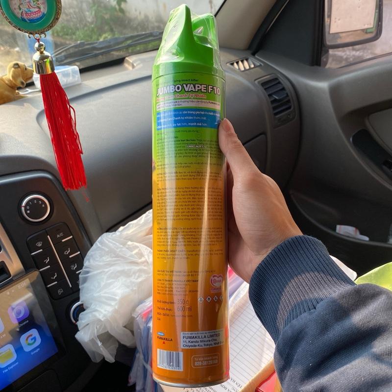 ￼Bình Xịt Muỗi/Côn Trùng Jumbo Vape 600ml Hương Cam Chanh/laveder/không mùi 1