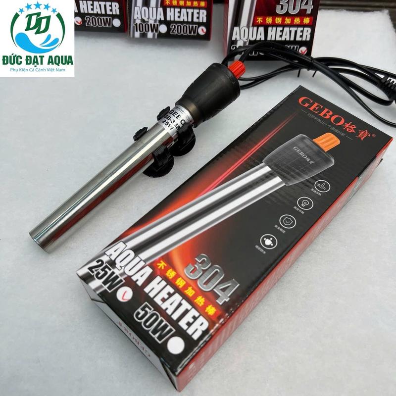 ￼SƯỞI INOX 304 GEBO 25W 50W 100W 200W 300W 500W- SƯỞI BỂ CÁ giá rẻ