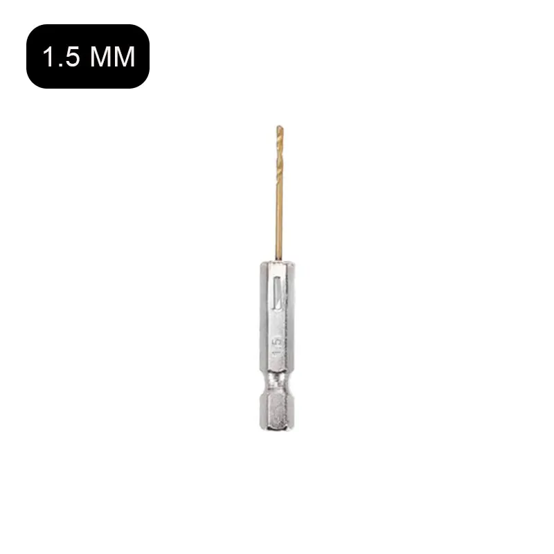 EELIC MAO-BOR isi 1pcs Mata Bor Power Drill Steel Titanium Hex Shank Terdapat 13 ukuran yaitu 1.5MM,2MM,2.5MM,3MM,3.2MM,3.5MM,4MM,4.5MM,4.8MM,5MM,5.5MM,6MM,6.5MM