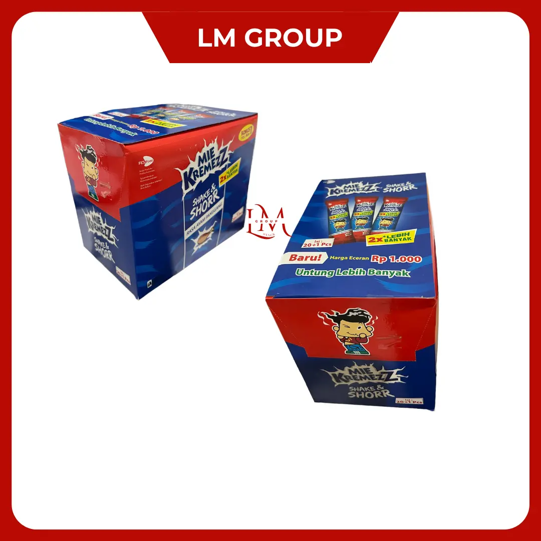 Mie Kremezz Shake & Shorr 1000 Isi 20+1 bungkus @16gr LM Snack