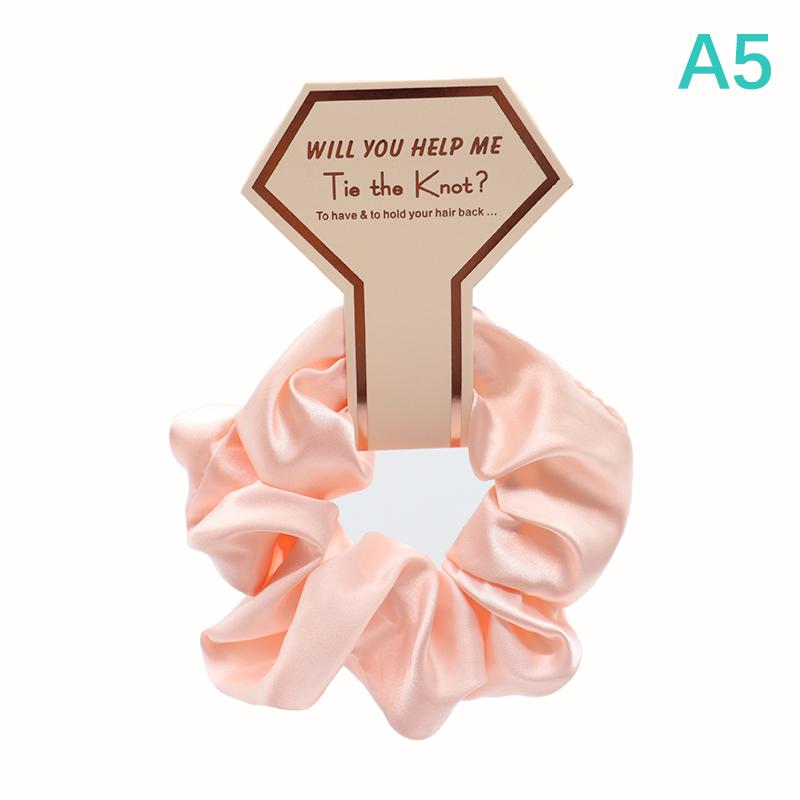 Product Introduction of 1Pcs Bridesmaid Gift Hair Scrunchies Bachelorette Party Bridal Shower Wedding Souvenir Team Bride To Be Haircircle Gift Souvenir For Guests 25