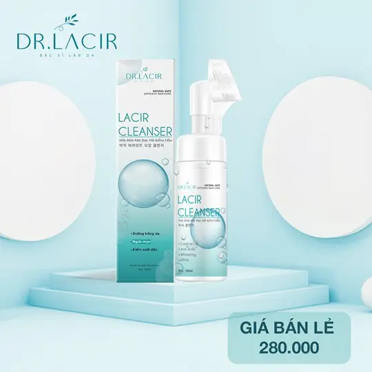 Sữa Rửa Mặt Kiềm Dầu Bạc Hà Dr Lacir Hộp 150ml dành cho da dầu Skincare 0
