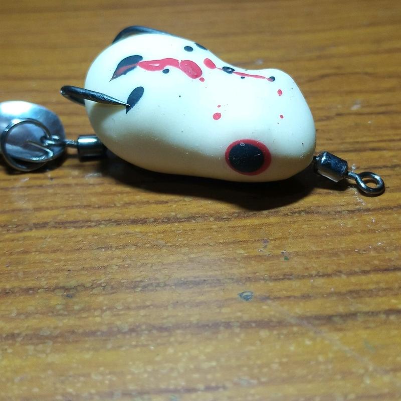 Soft Frog umpan casting 3cm dobel hook cor bulat 3