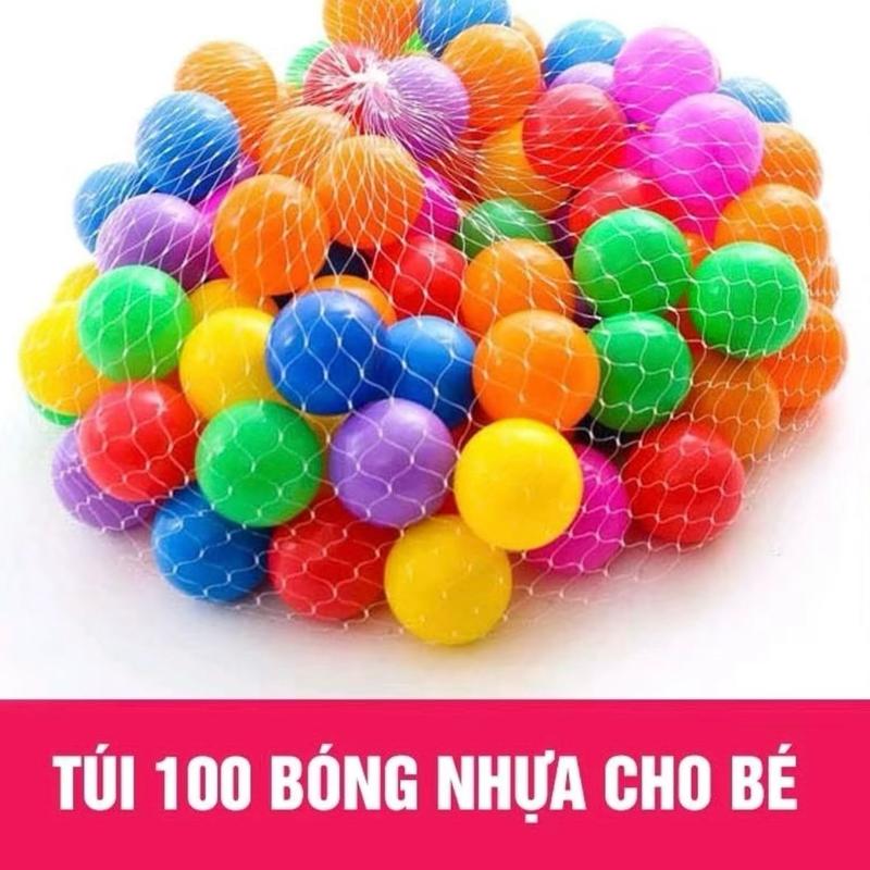 Bóng Nhựa Đồ Chơi Cho Bé Combo 100 Màu Sắc