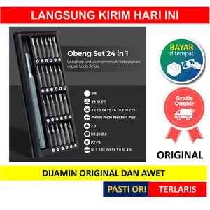 Obeng 24 Set 24in1 in 1 Magnet Multifungsi isi 24 Servis HP Handphone Jam Tamiya Multi Magnetic Screwdriver Screw PC Laptop Premium Reparasi