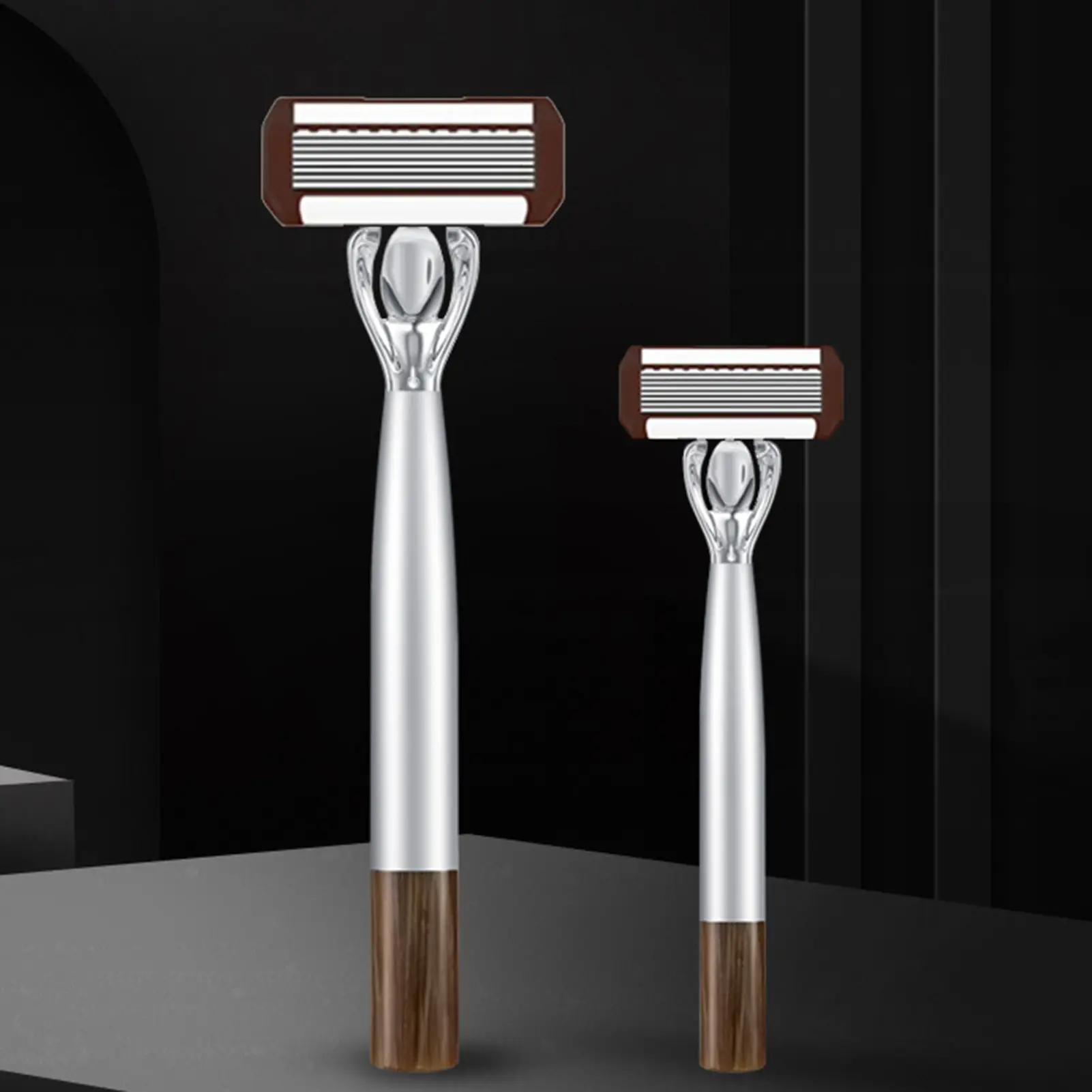 Manual Razor with Replacement Head Multipurpose Portable Shave Razor Gift for Father Husband Boyfriend