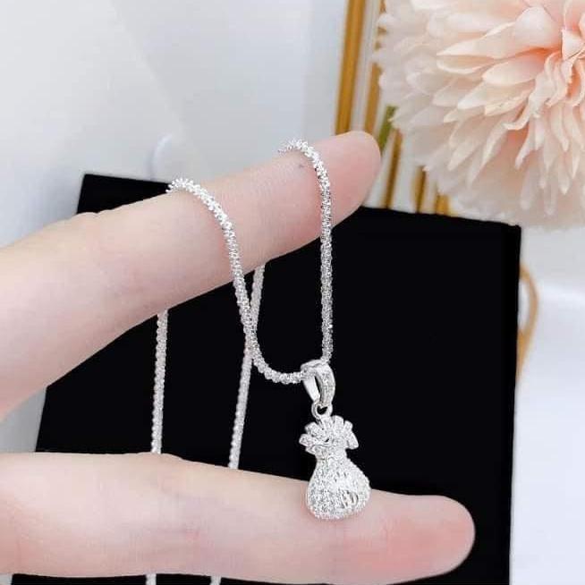 Vòng Cổ Dây Chuyền Jewelry DC01 Nữ Titan Women Nữ Titan Women - Túi Đựng Tiền Mặt Gắn Đá - Chain, Trang Sức mì circle clasp necklace chain  heart  necklace dây  chuyền  cleef dây  chuyền  ngân  hà ribbon  necklace dây  chuyền  cỏ  4  lá  titan 7