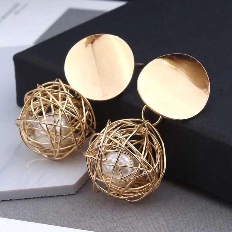 Product Introduction of Simulated Pearl Stud Fashion Long Statement Earrings for Womenn Party Wedding Female Jewelry Gift 10