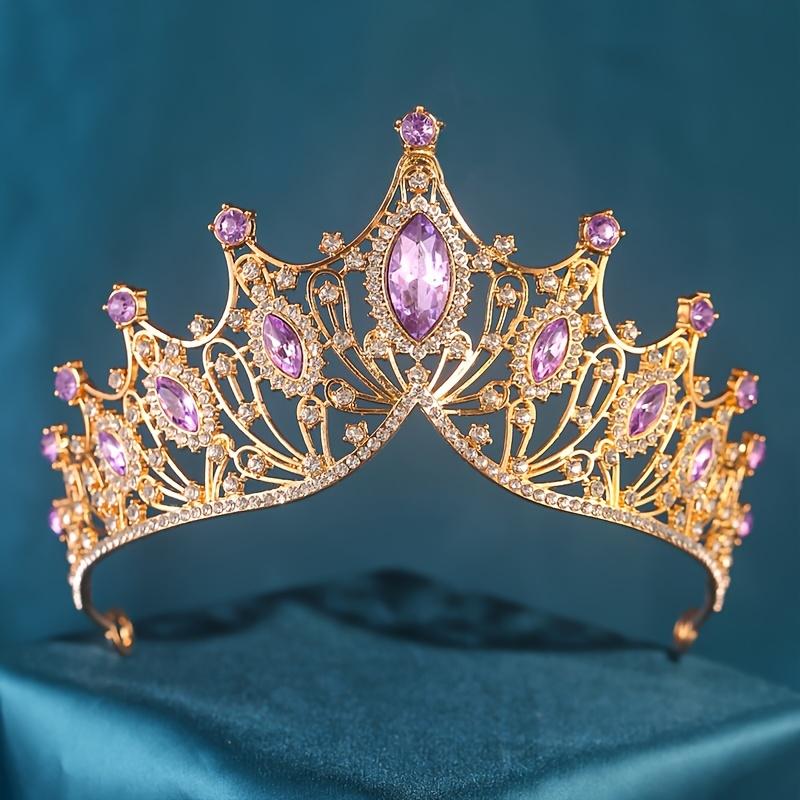 1pc Exquisite Rhinestone Tiara Crown - Elegant Baroque Style Hair Accessories For Women And Girls, Perfect For Wedding Decors, Photography Props, Stage Performance, And Fashion Shows - Durable, Sparkling, And Crystal Design 8