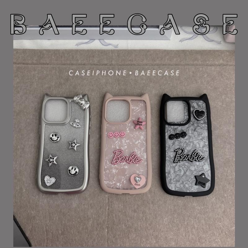 Ốp điện thoại Tai Mèo Mix Charm Barbie - Baeecase Store - Phụ Kiện